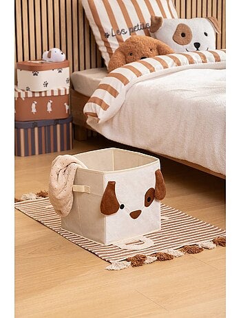 Boîte de rangement pliable en tissu à motif ludique JOEY