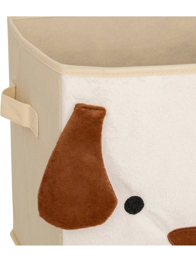 Boîte de rangement pliable en tissu à motif ludique JOEY Beige - Kiabi