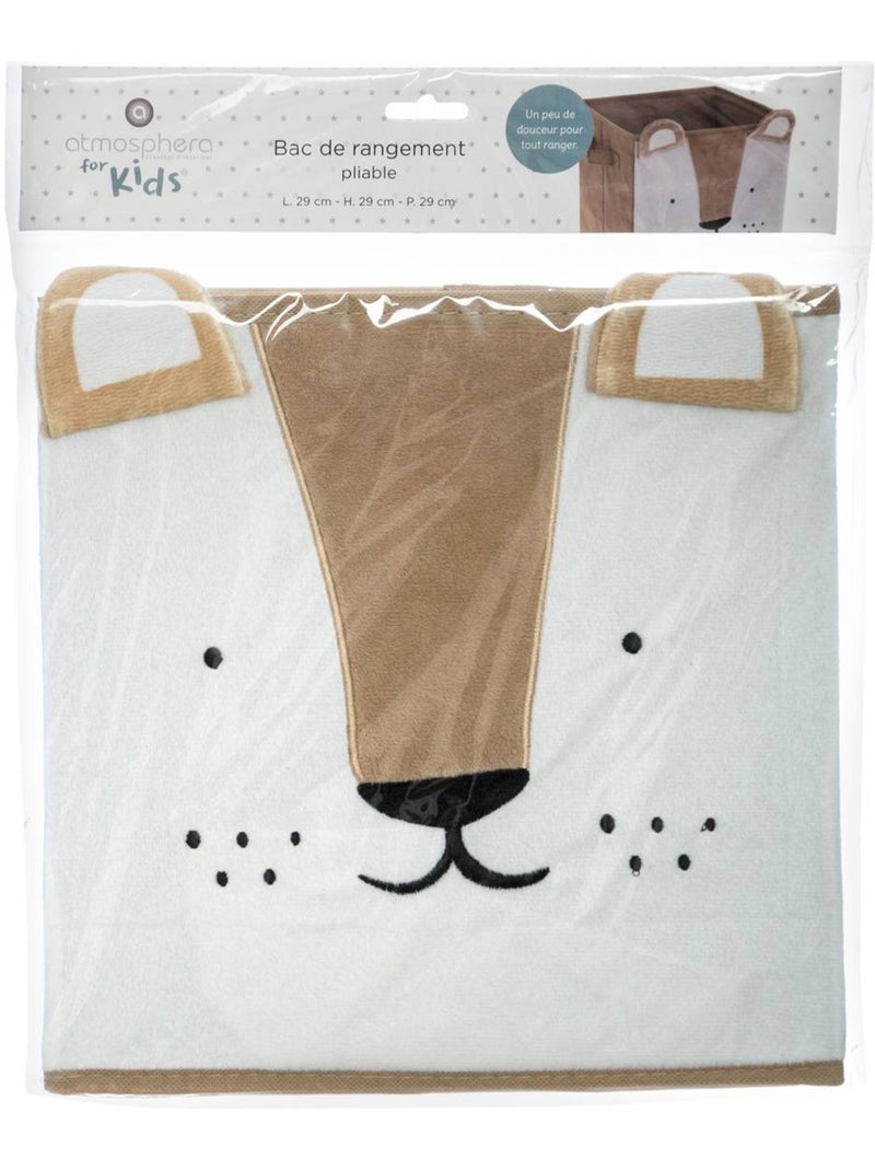 Boîte de rangement pliable en tissu à motif ludique JOEY Jaune - Kiabi