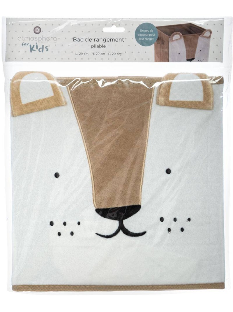 Boîte de rangement pliable en tissu à motif ludique JOEY Jaune - Kiabi