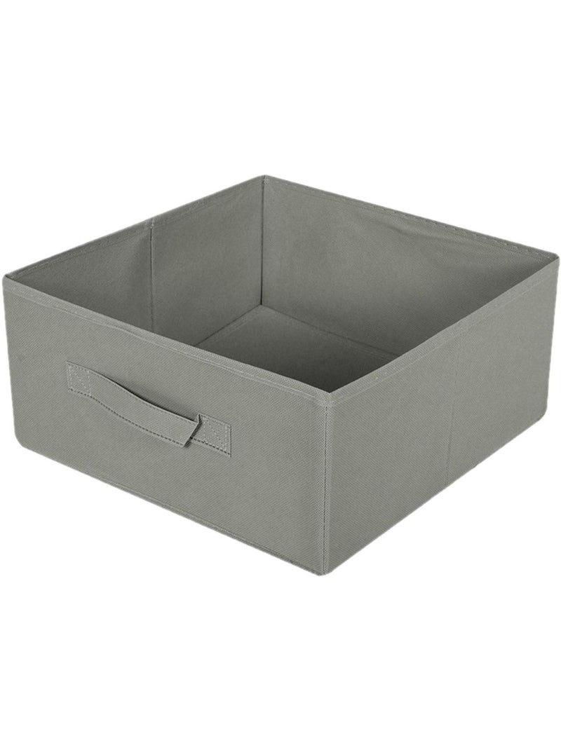 Boîte de rangement pliable en tissu avec poignée Taupe - Kiabi