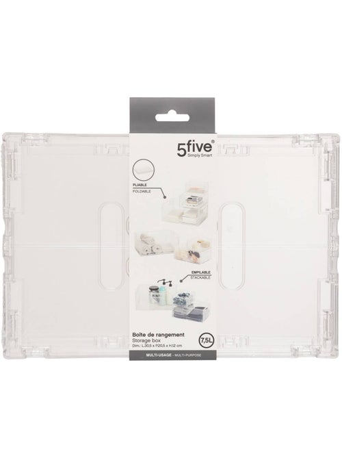 Boîte de rangement pliable et empilable 7,5L FOLD'N'BOX - Kiabi