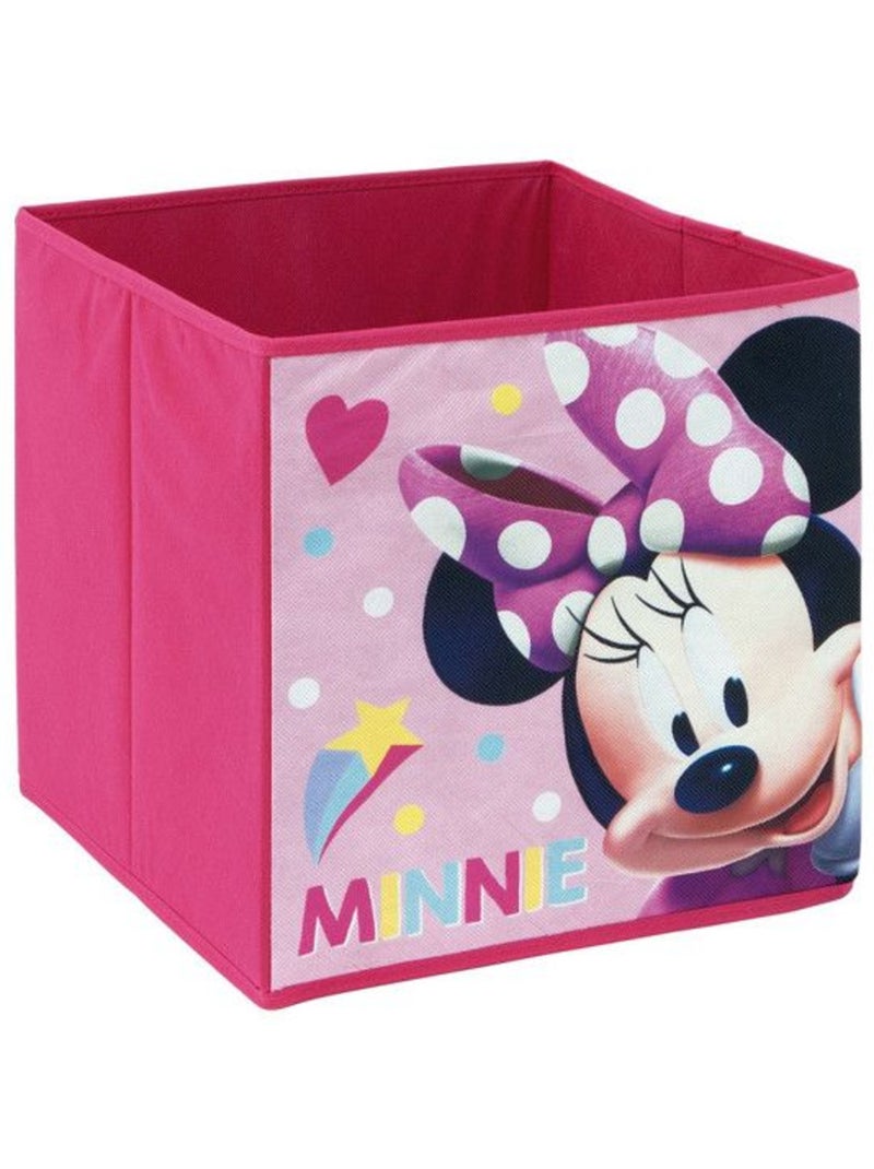 Boîte de rangement pliable Minnie Mouse pour jouets 31x31x31cm Rose - Kiabi