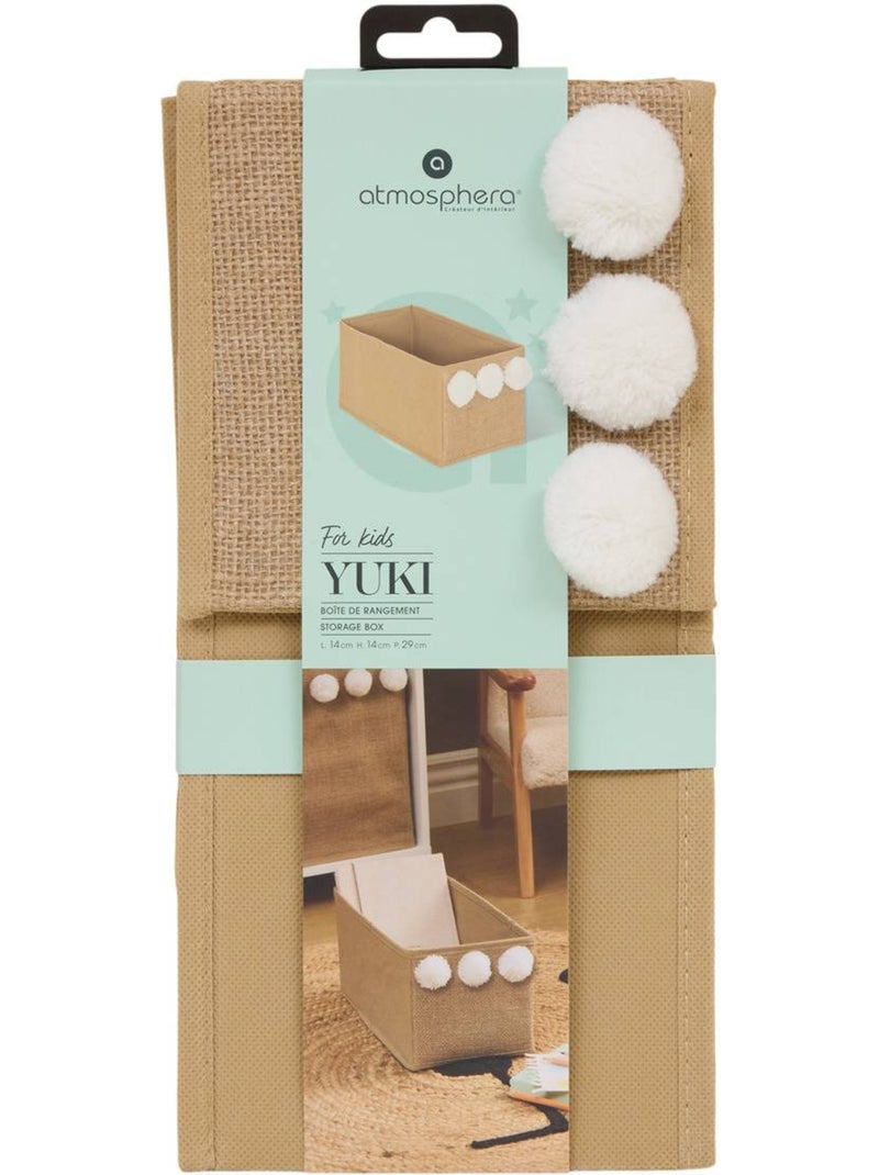 Boîte de rangement pliable pour enfant yuki Beige - Kiabi