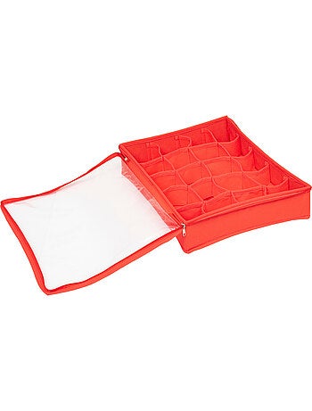 Boîte de rangement pour 20 boules de noël d.7,5 cm 35x28x7,5 cm