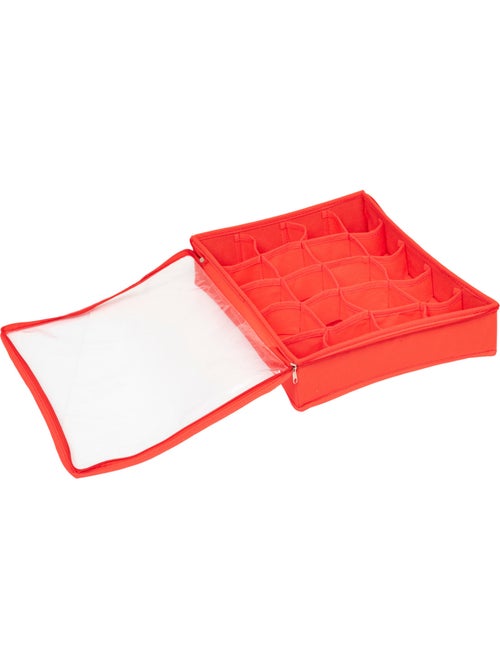 Boîte de rangement pour 20 boules de noël d.7,5 cm 35x28x7,5 cm - Kiabi