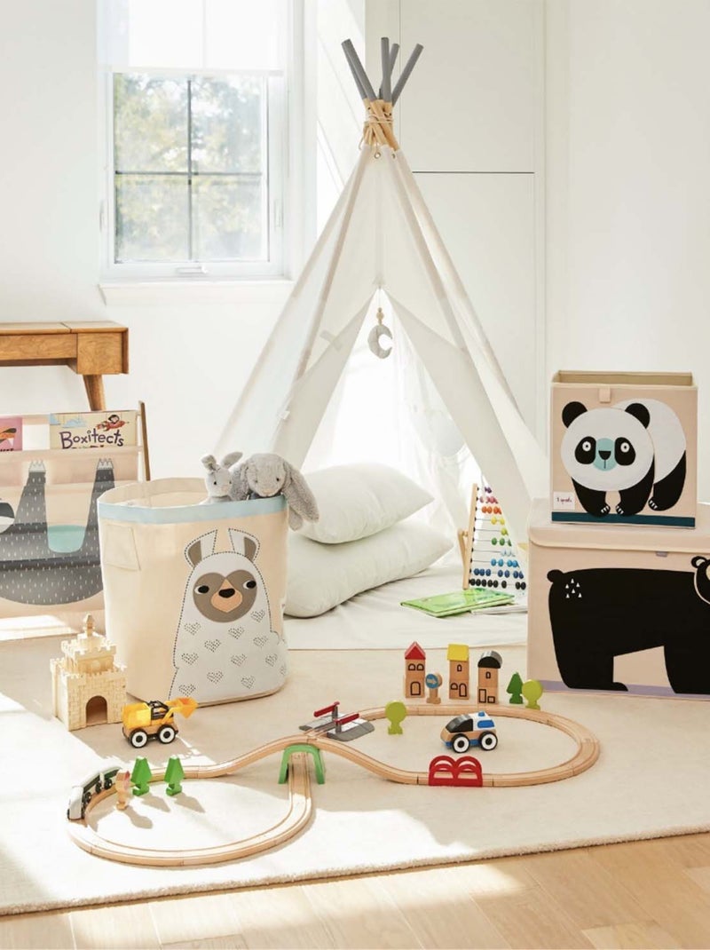 Boîte de rangement pour jouets Blanc Gris anthracite - Kiabi