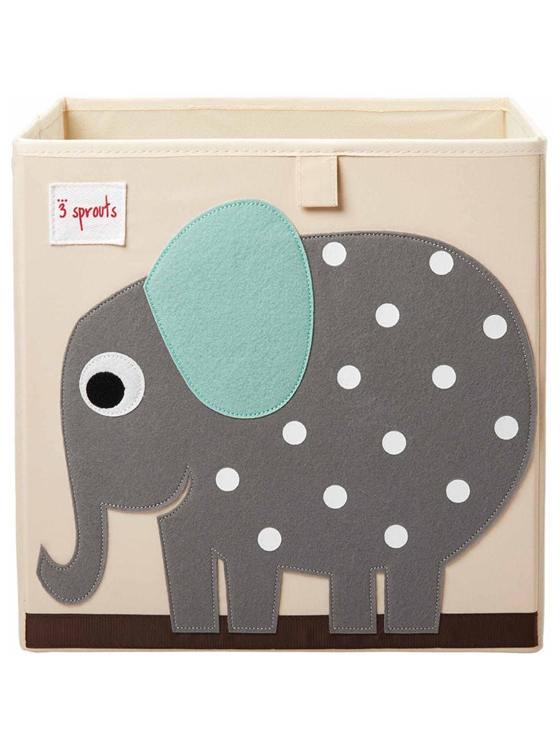 Boîte de rangement pour jouets, Éléphant 3 Sprouts Blanc Gris anthracite - Kiabi