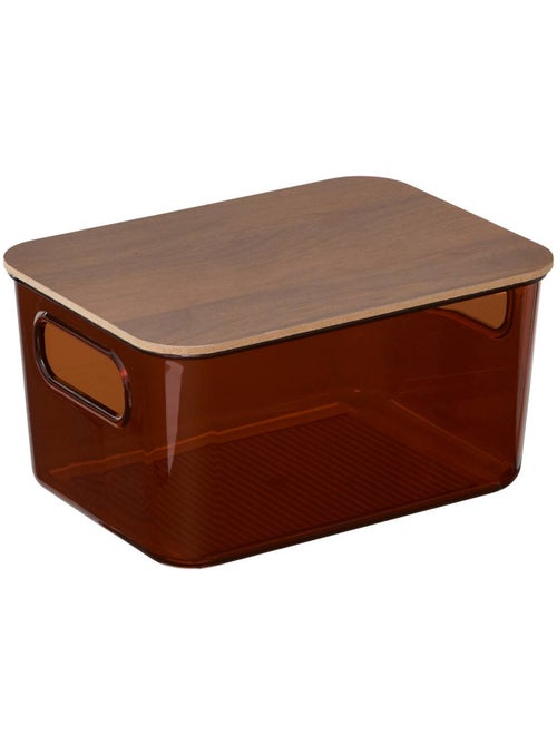 Boîte de rangement rectangulaire avec couvercle lycia - Kiabi