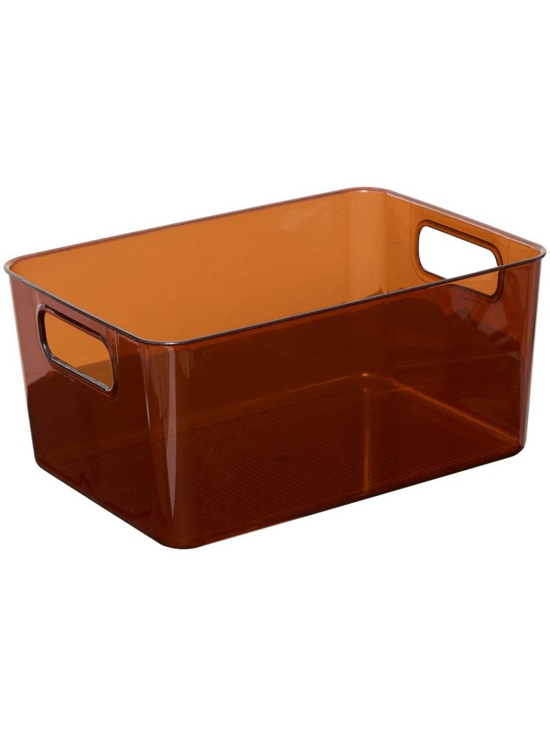 Boîte de rangement rectangulaire avec couvercle LYCIA Rose - Kiabi