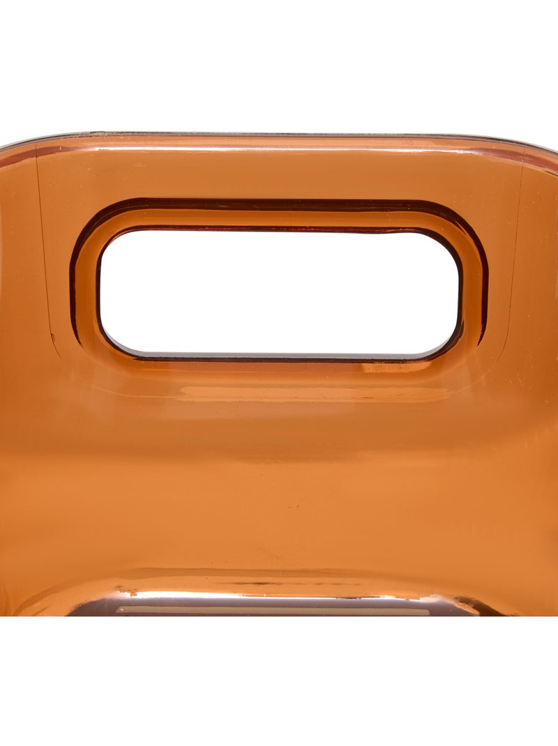 Boîte de rangement rectangulaire avec couvercle LYCIA Terracotta - Kiabi