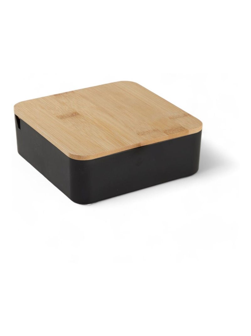 Boîte de rangement rectangulaire avec miroir BATHROOM Noir - Kiabi