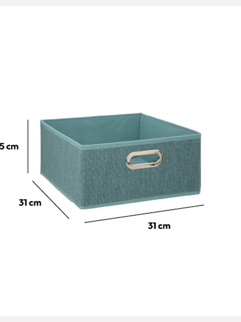 Boîte de rangement rectangulaire en tissu MIX'N MODUL Bleu clair - Kiabi