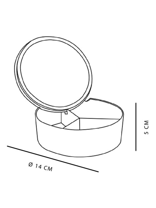 Boîte de rangement ronde avec miroir BATHROOM - Kiabi