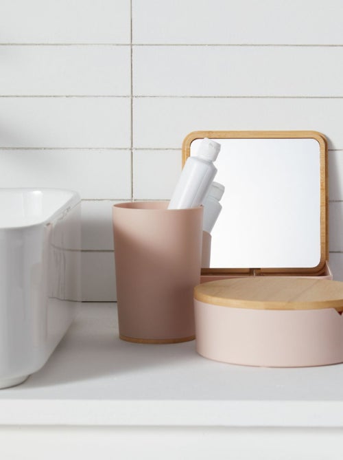 Boîte de rangement ronde avec miroir BATHROOM - Kiabi