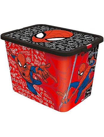 Boîte de rangement Spiderman 23 L avec couvercle à clic