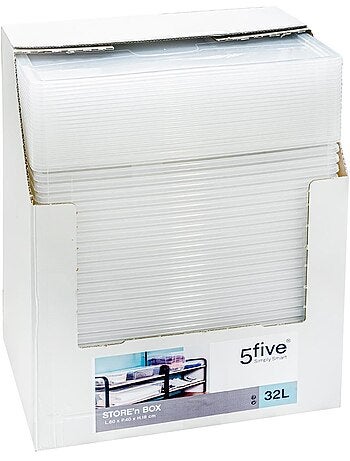 Boîte de rangement transparente 30L avec couvercle STORE N' BOX