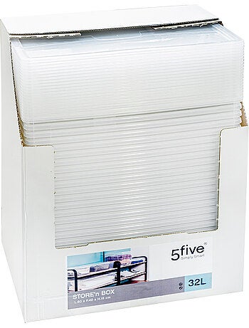 Boîte de rangement transparente 30L avec couvercle STORE N' BOX