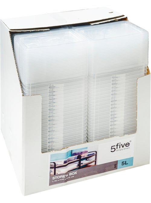 Boîte de rangement transparente 5L avec couvercle STORE N' BOX - Kiabi
