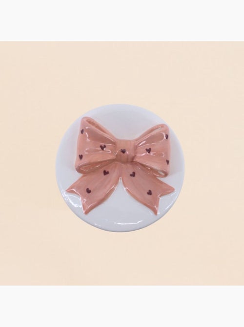 Boite déco en céramique avec noeud rose et violet 14cm - Kiabi Boite déco en céramique avec noeud rose et violet 14cm - Kiabi
