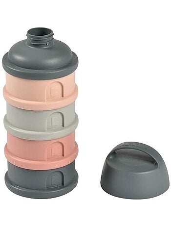 Boîte doseuse - 4 compartiments - Mineral grey/pink