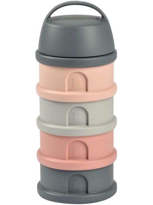 Boîte doseuse - 4 compartiments - Mineral grey/pink - Kiabi