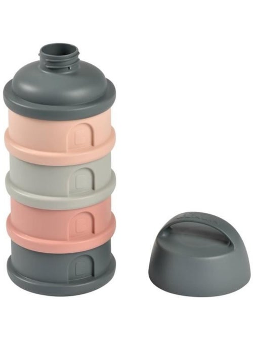 Boîte doseuse - 4 compartiments - Mineral grey/pink - Kiabi