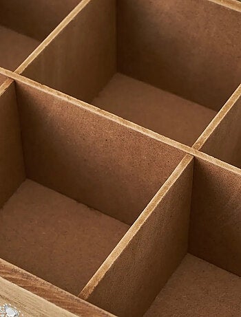 Boite en bois compartimentée mandalas