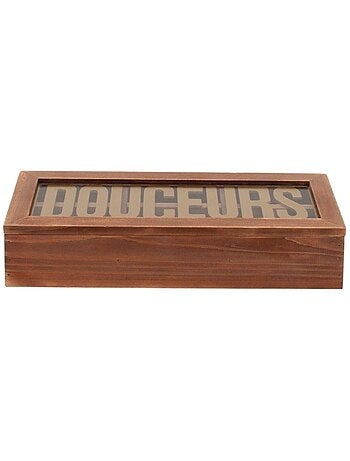 Boite en bois "Douceurs" 30x12cm