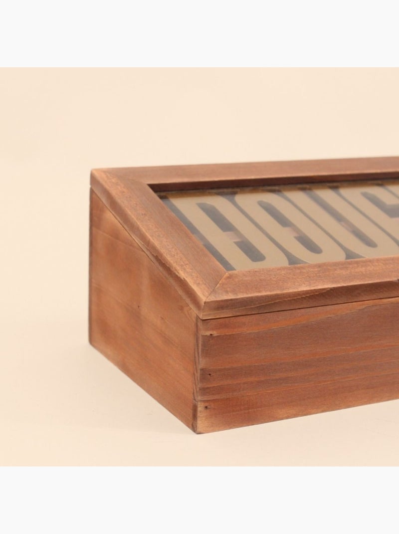 Boite en bois "Douceurs" 30x12cm Beige - Kiabi