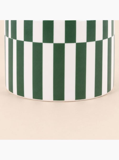 Boite en céramique rayée avec couvercle vert et violet 11cm - Kiabi Boite en céramique rayée avec couvercle vert et violet 11cm - Kiabi