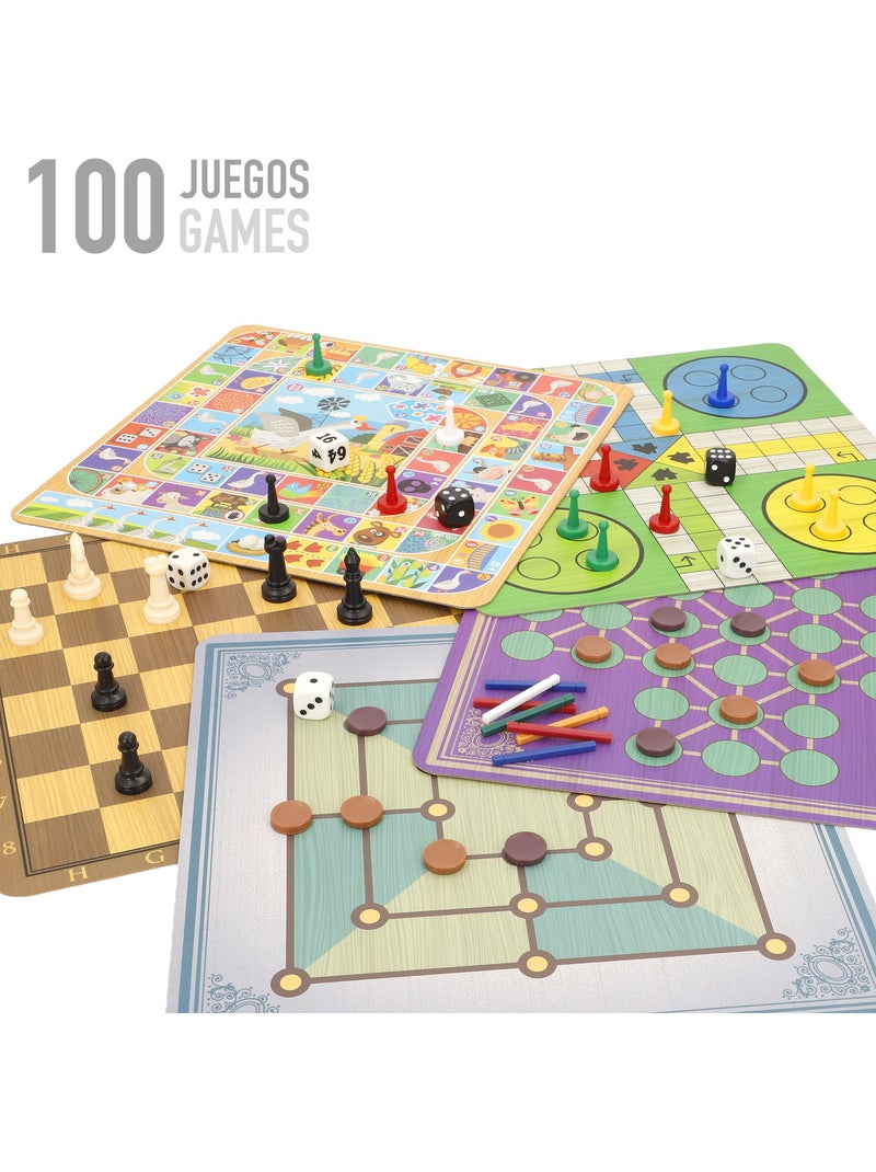 Boîte en métal contenant 100 jeux de société pour les 6 ans et plus cb games N/A - Kiabi