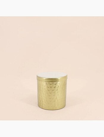 Boite en métal doré martelé 11x11cm