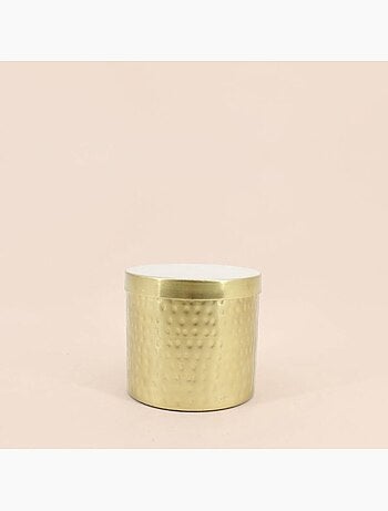 Boite en métal doré martelé 12x13cm