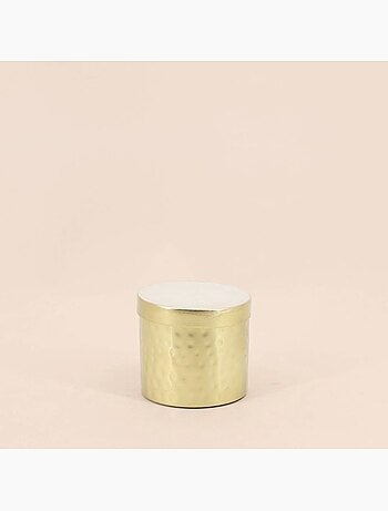 Boite en métal doré martelé 8x10cm