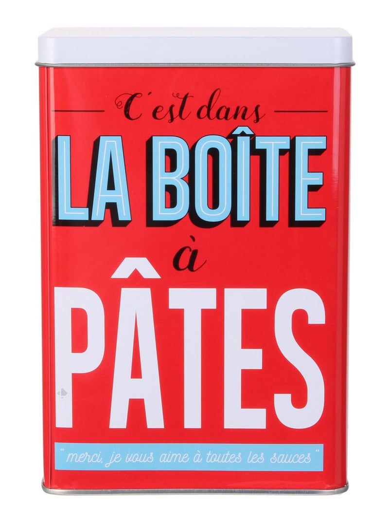 Boîte en métal LA BOITE A Pâtes Rouge - Kiabi