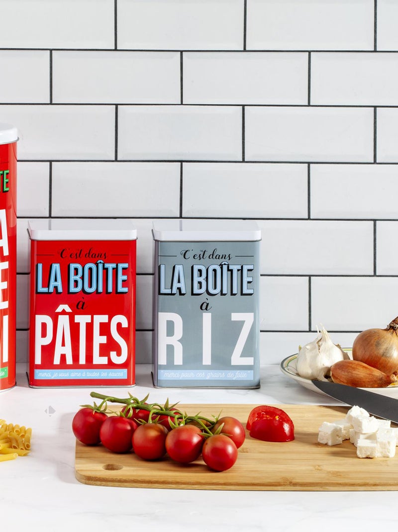 Boîte en métal LA BOITE A Pâtes Rouge - Kiabi