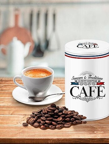 Boite en métal pour ranger le café