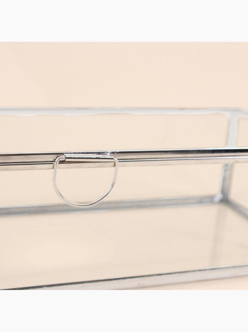 Boite en verre 30x11cm Gris - Kiabi