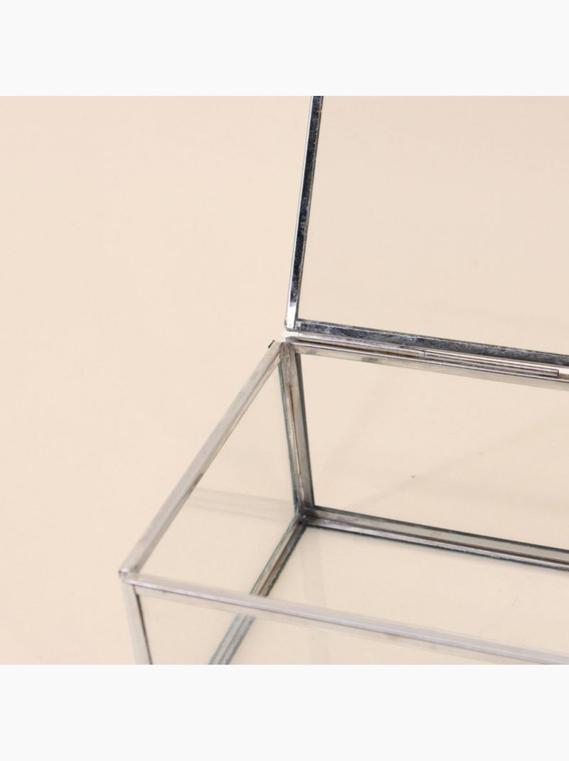 Boite en verre 30x11cm Gris - Kiabi