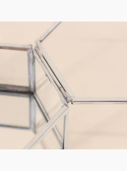 Boite hexagonale en verre 12x11cm - Kiabi