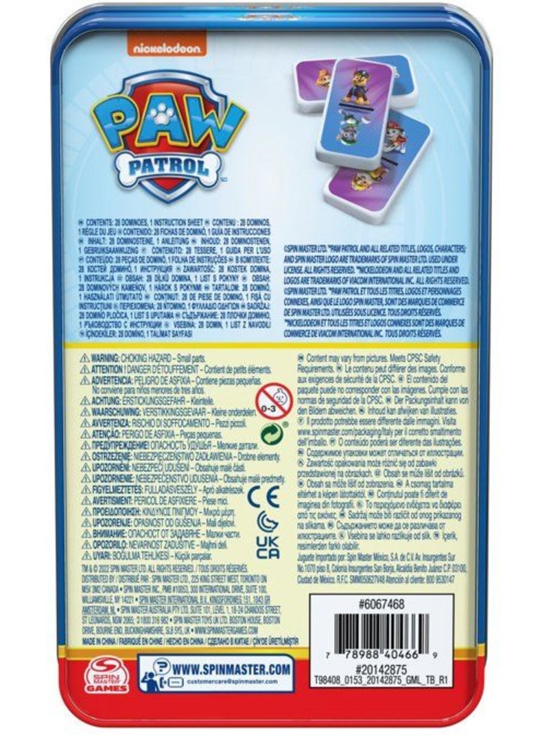 Boite métal dominos 'Pat Patrouille' Blanc - Kiabi