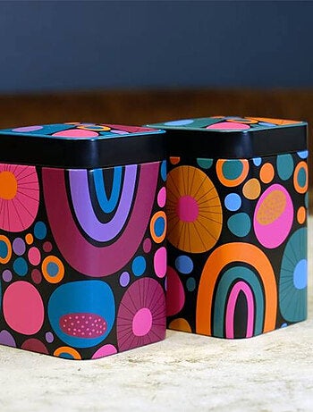 Boite métallique pour le thé ou le café Cheerful