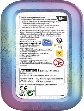 Boîte Mini Tin Ev8.5 - 2 Boosters Pokémon
