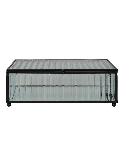 Boîte noire rectangulaire avec couvercle en verre - House Nordic - Kiabi