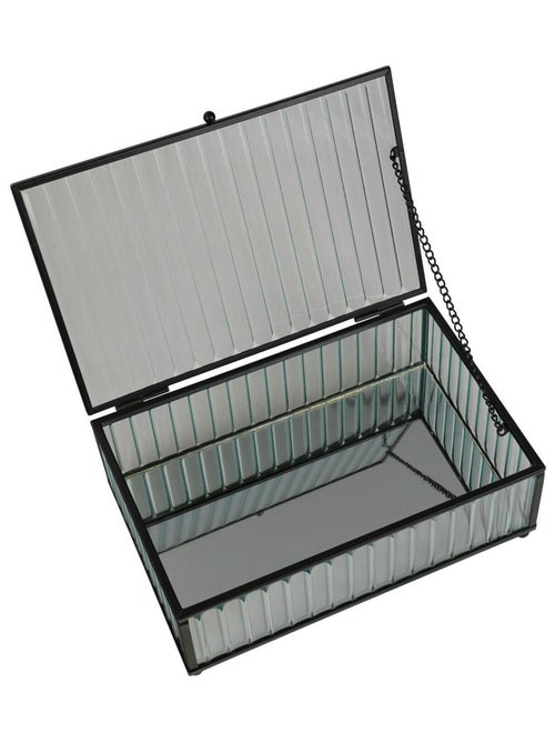 Boîte noire rectangulaire avec couvercle en verre - House Nordic - Kiabi