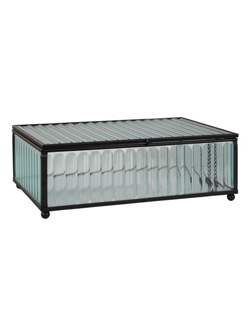 Boîte noire rectangulaire avec couvercle en verre - House Nordic - Kiabi