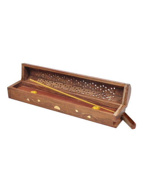 Boîte porte encens en bois de 30 cm baton et cone - Kiabi
