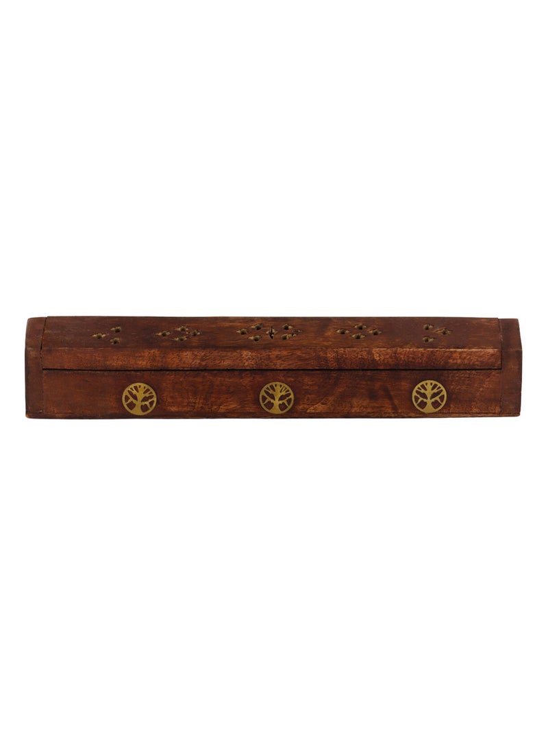 Boite porte encens en bois motif arbre de vie Marron - Kiabi