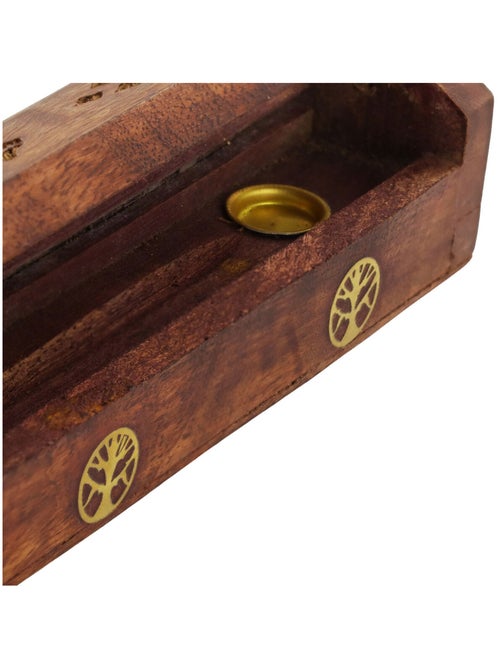 Boite porte encens en bois motif arbre de vie - Kiabi